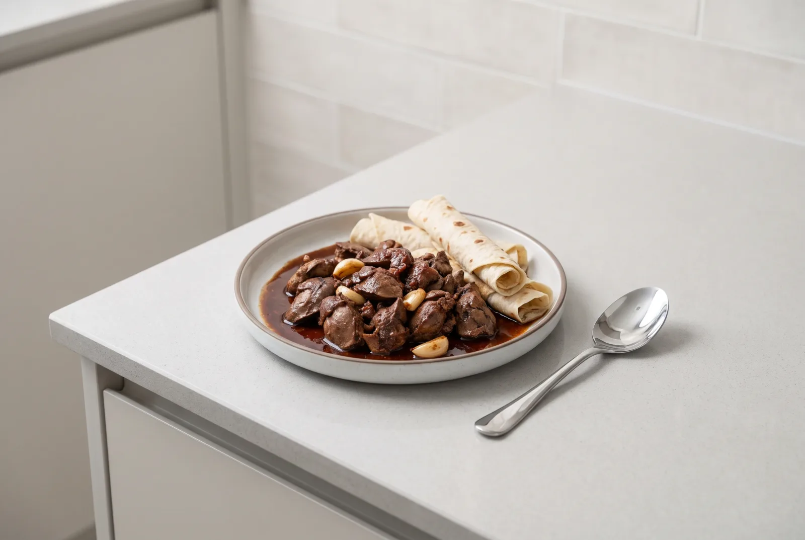 Sawda dajaj — Syrian chicken liver with pomegranate molasses