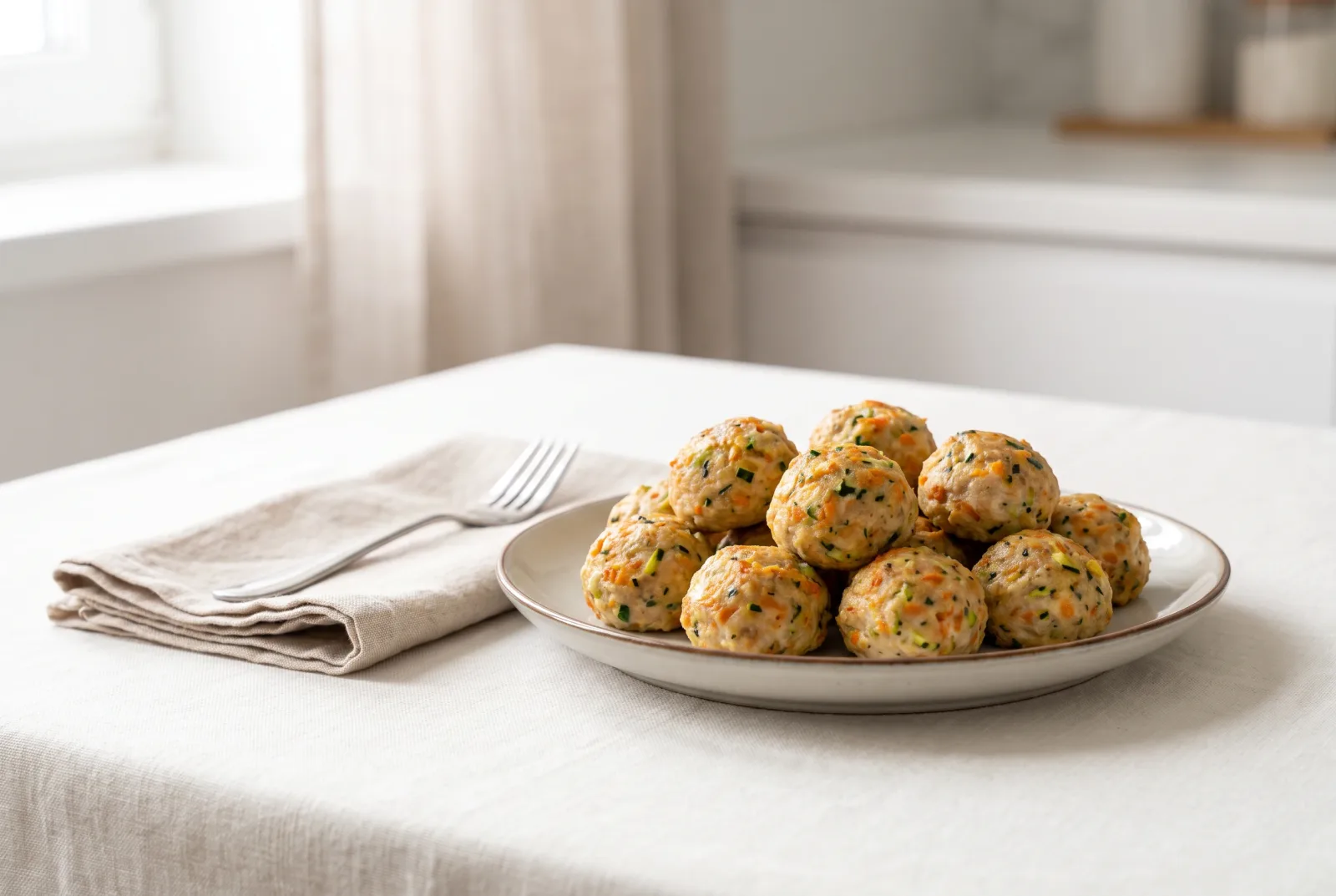 Vegetable Baby Meatballs — Finger-Length Baked Meatballs