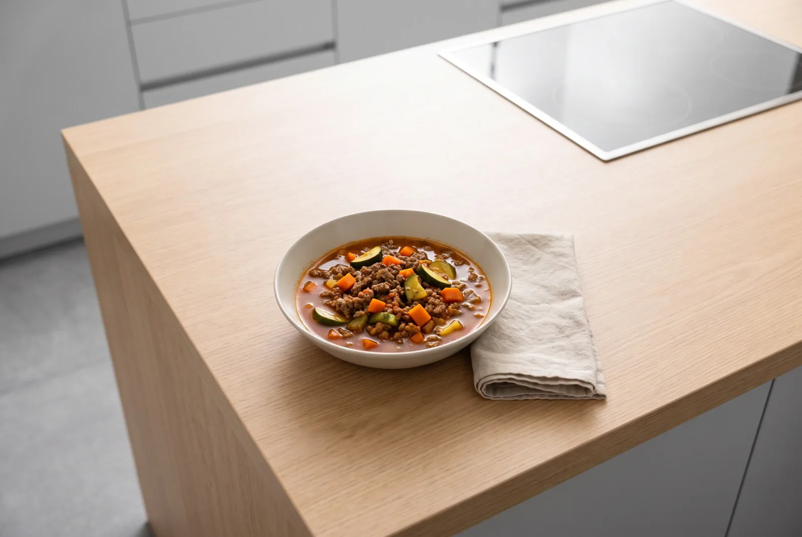 Keto Ground Beef and Vegetable Soup | No Grain-Based Thickener Needed
