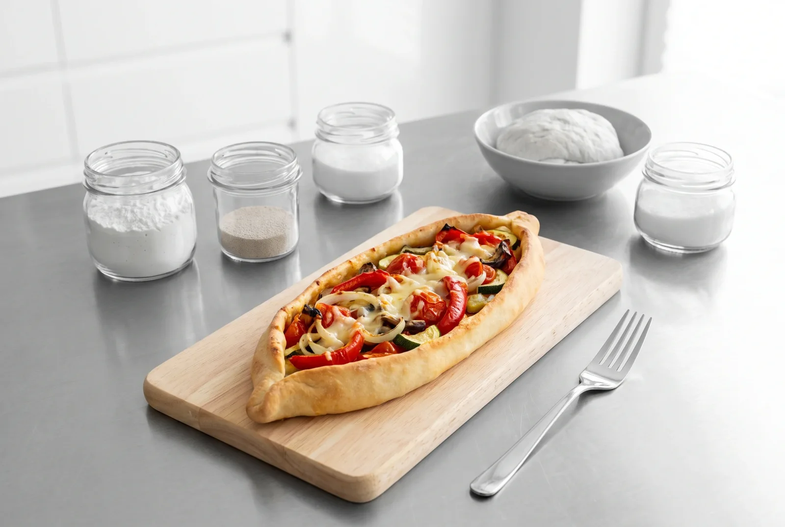 Vegetable Pide | Olive Oil Flatbread with Summer Vegetables