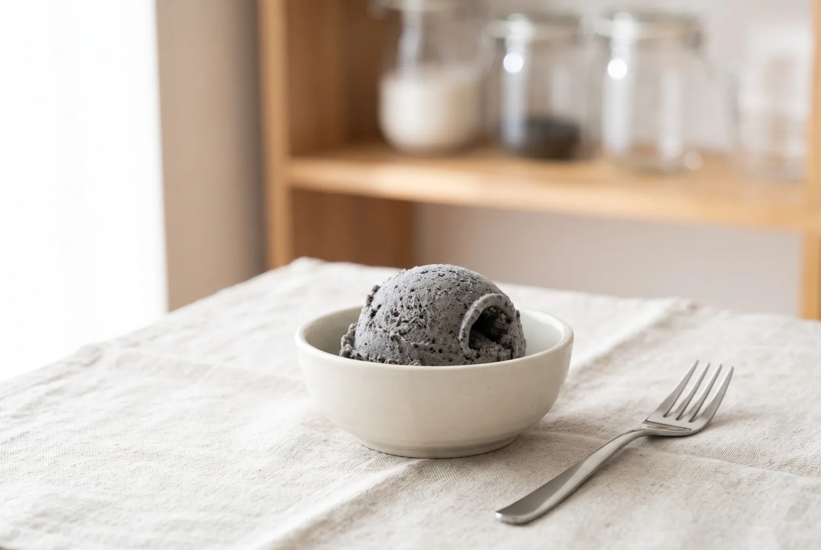 Kuro Goma (Black Sesame) Ice Cream — Sugar-Free Japanese-Style Dessert