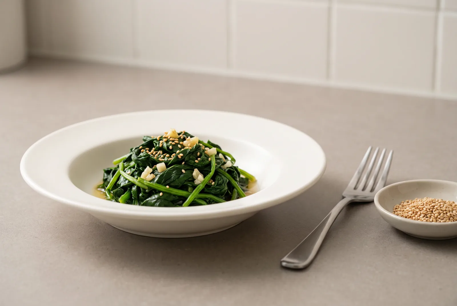Sigeumchi Namul | Korean Sesame Spinach Side Dish