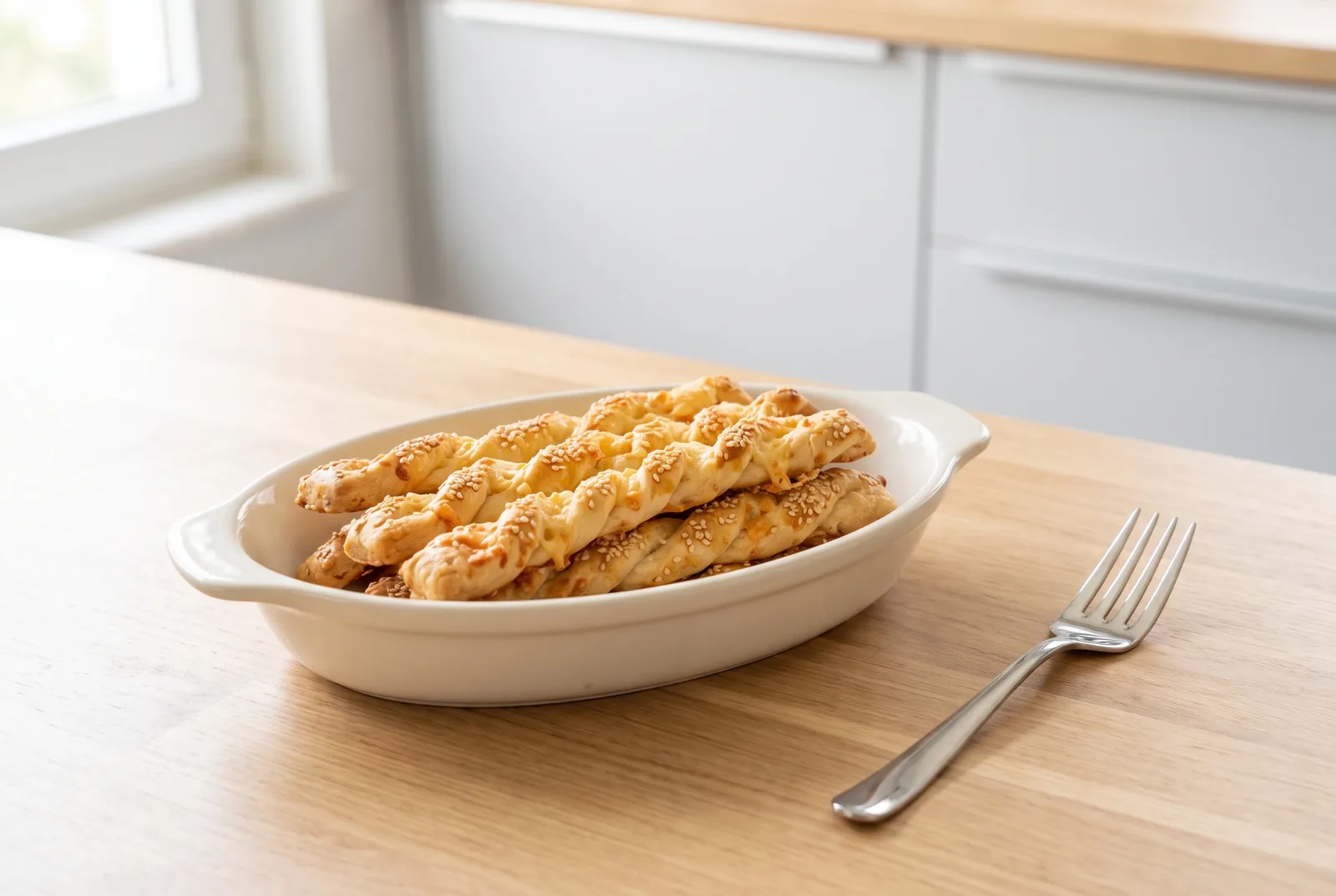 Sesame cheese straws — a British-style baked snack
