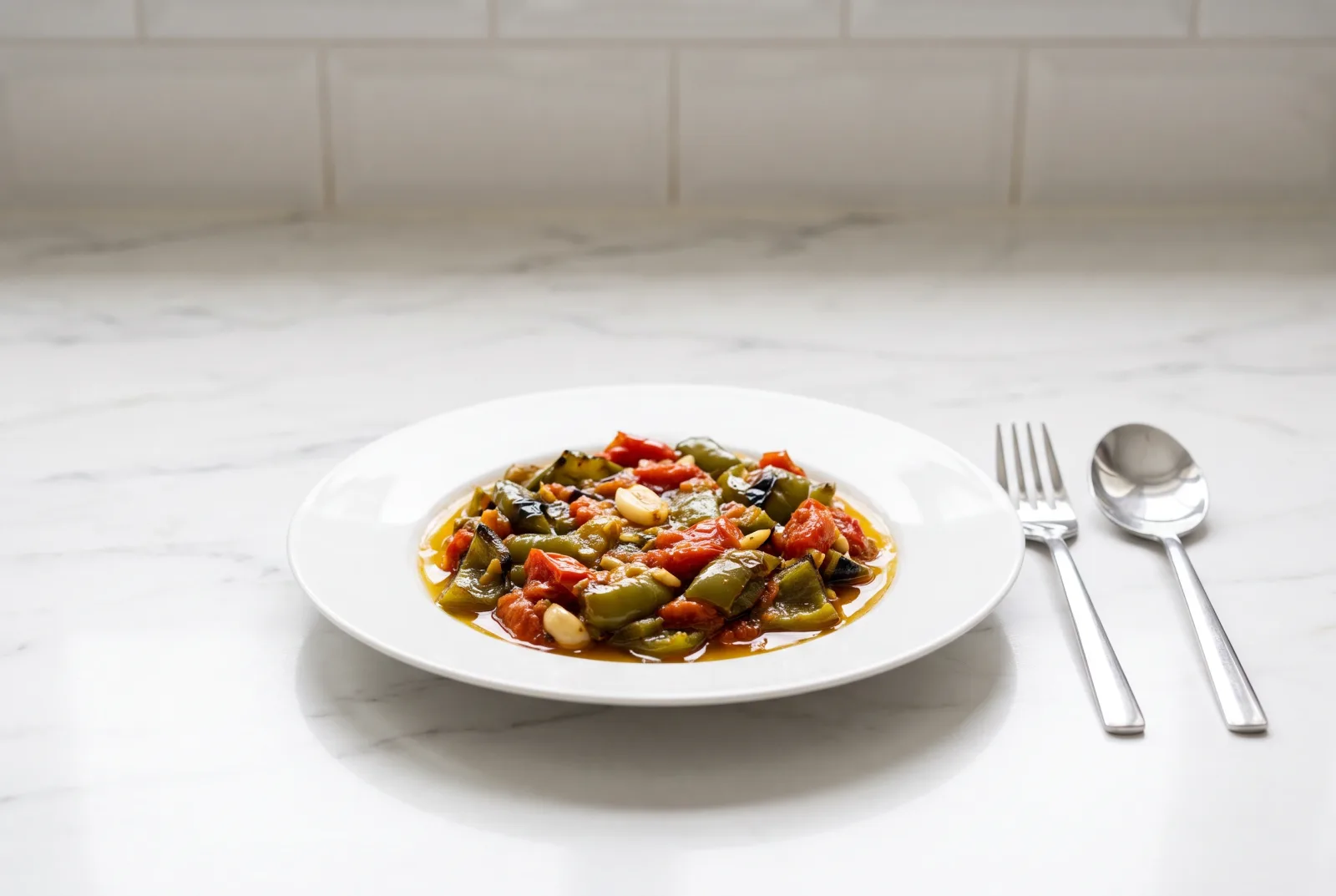 Taktouka | Moroccan Tomato and Pepper Salad