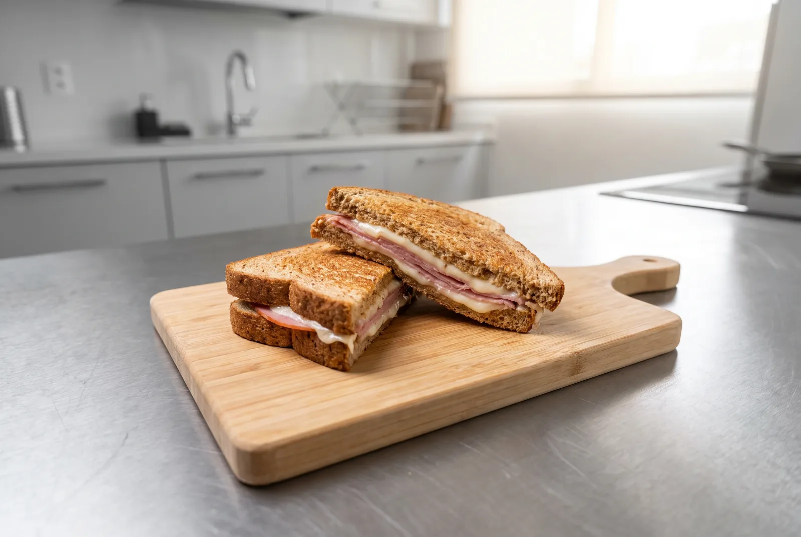 Whole-Wheat Beef Ham Misto Quente | Brazilian Grilled Sandwich