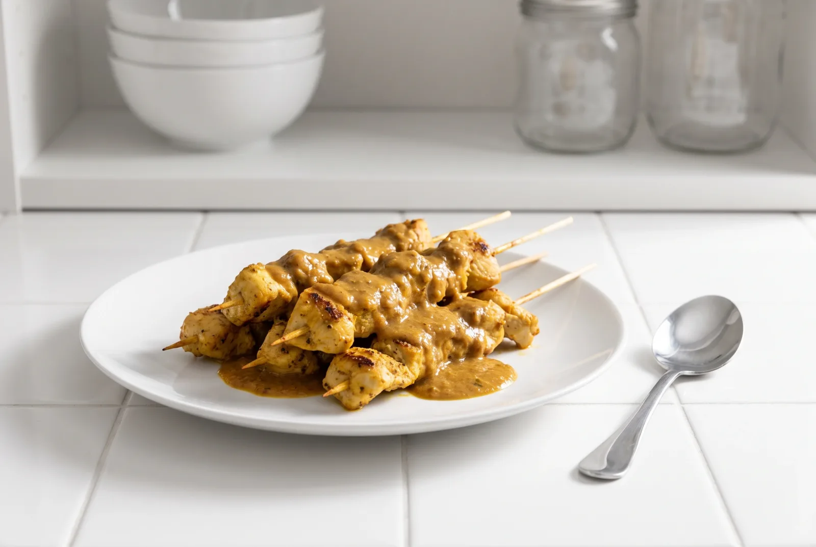 Thai Chicken Satay Skewers with Peanut Sauce | Kid-Friendly