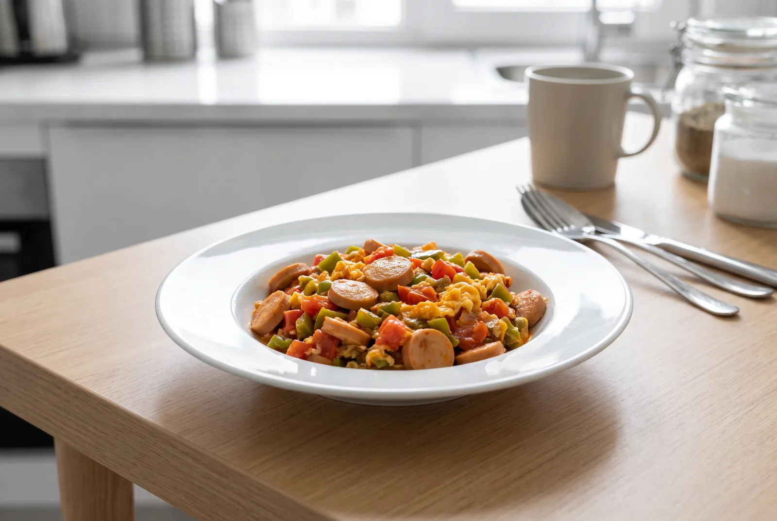 Chicken Sucuk Menemen | Turkish-Style Breakfast Eggs