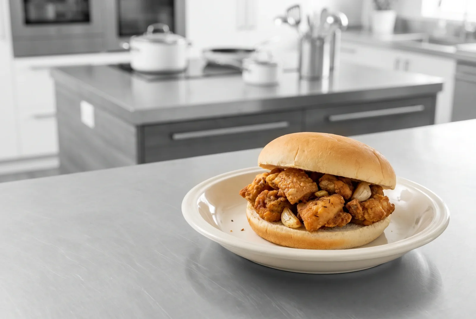 Chicken Chicharrón Sandwich | Peruvian-Style Air Fryer Breakfast Sandwich