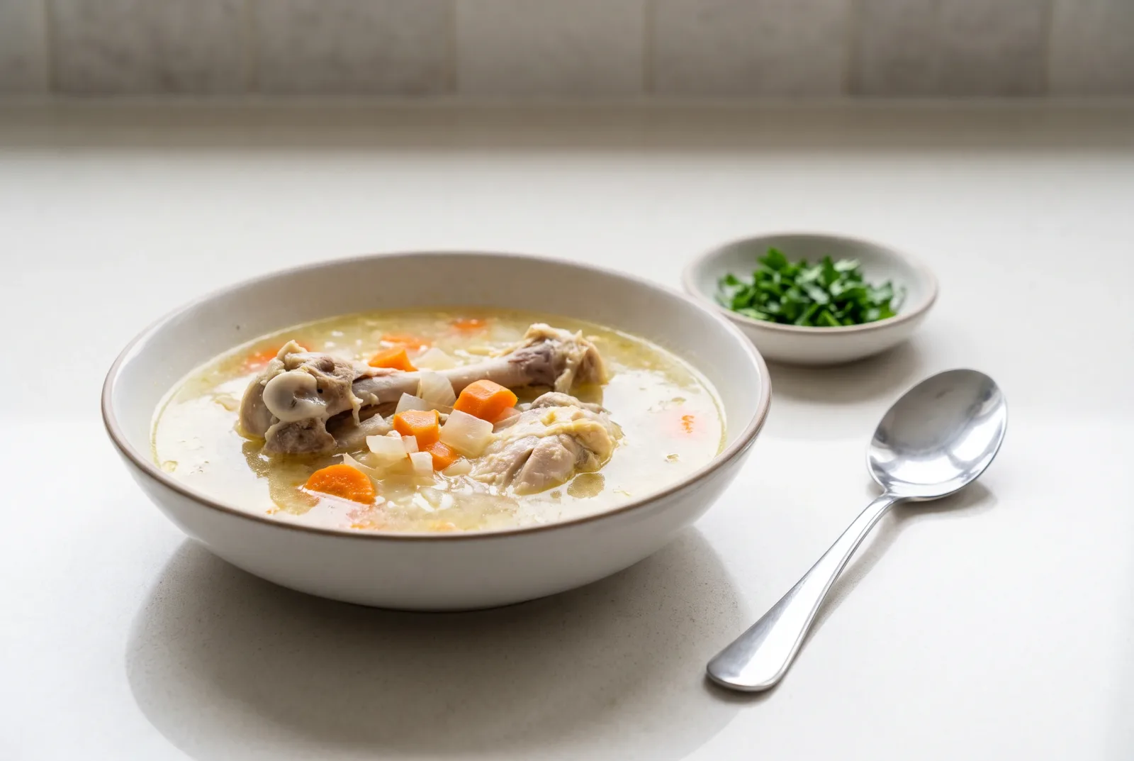 Egg-Lemon Bone Broth Soup | Quick Pressure-Cooker Broth