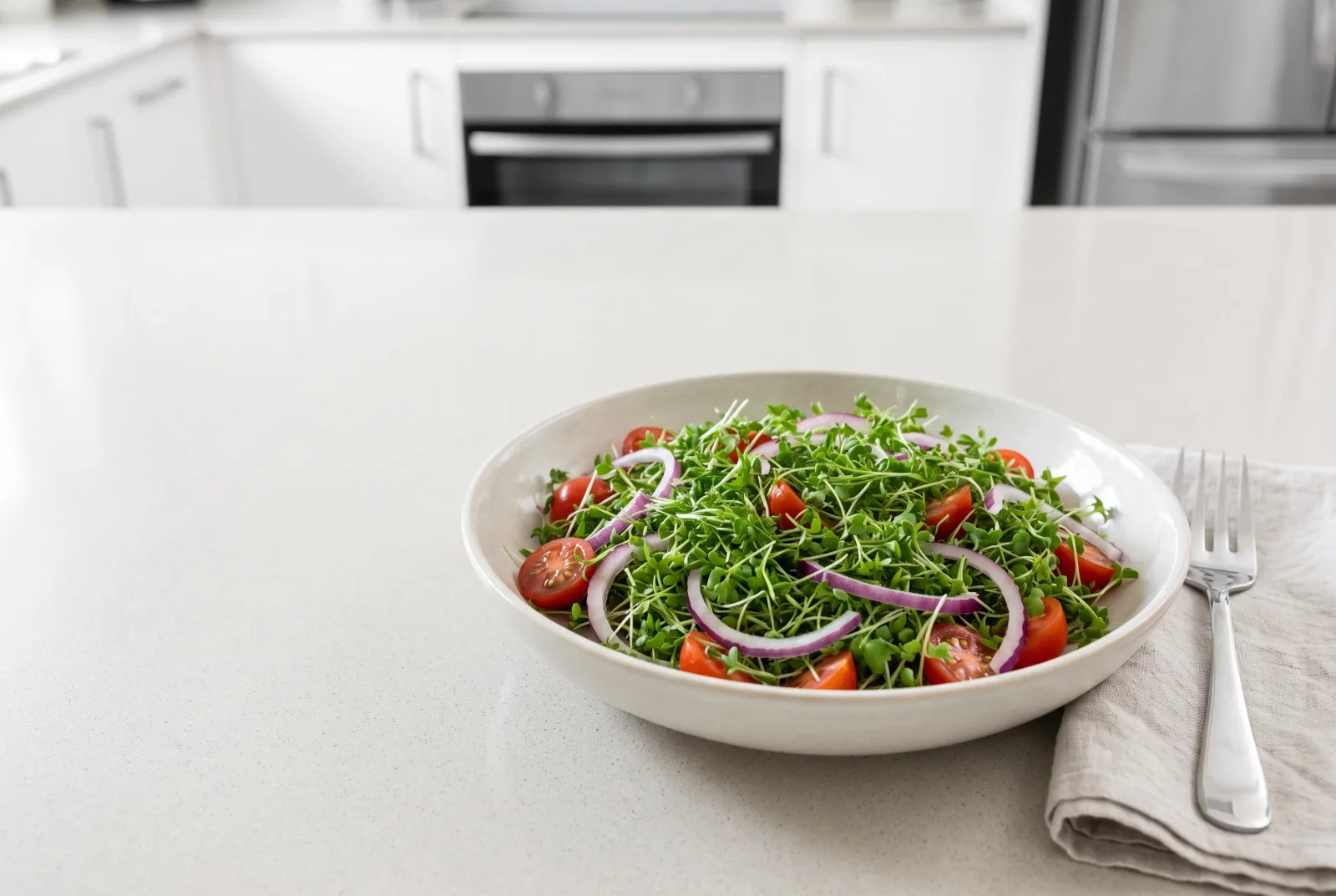 Garden Cress Salad | Lemon and Olive Oil Salad for a Crowd