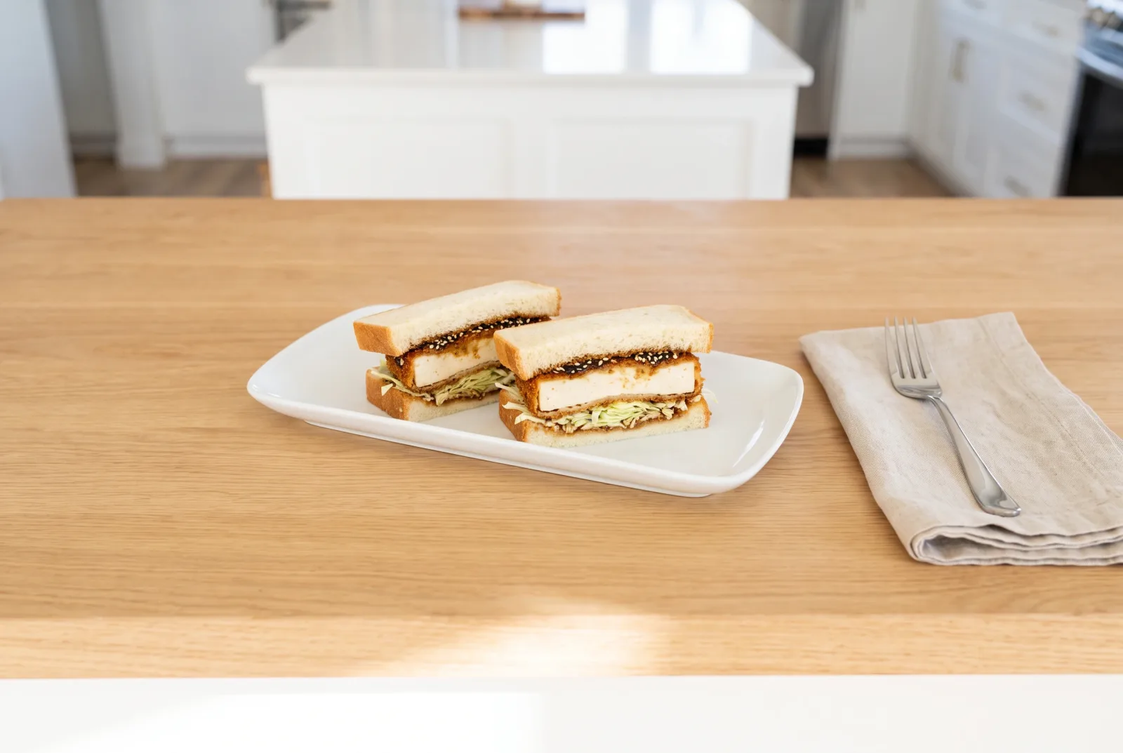 Tofu Katsu Sando — Japanese Lettuce-Wrapped, Low-Carb Tofu Katsu