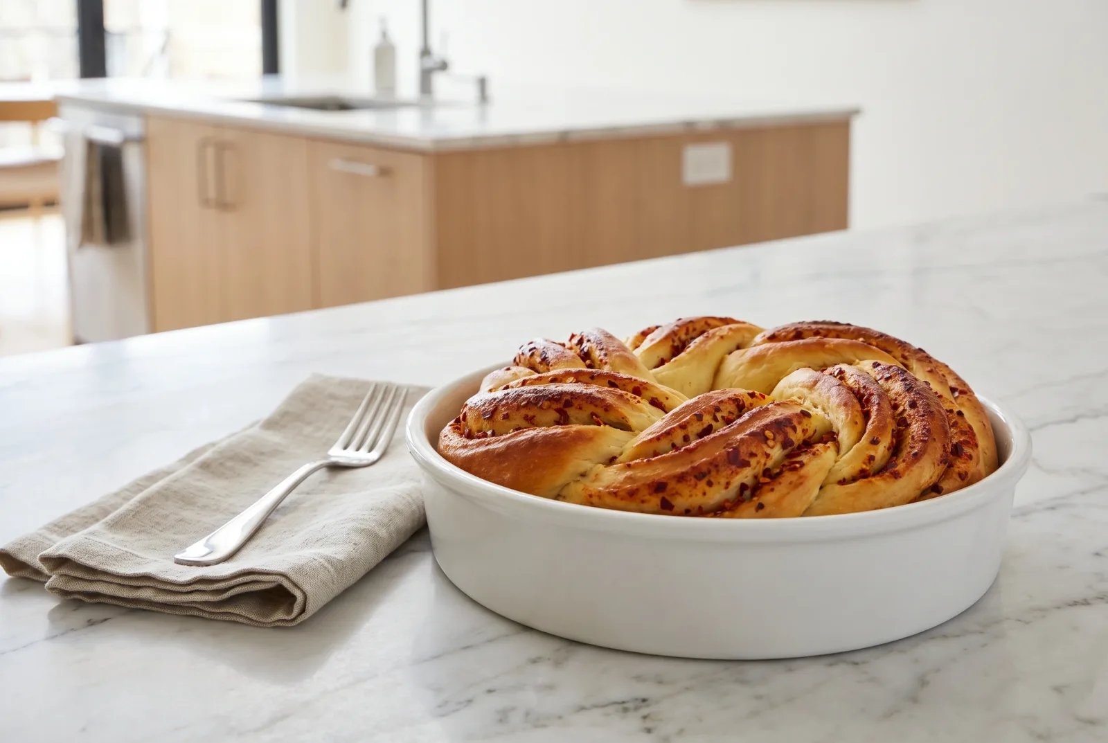 Japanese-style togarashi twist bread — A spicy baked snack