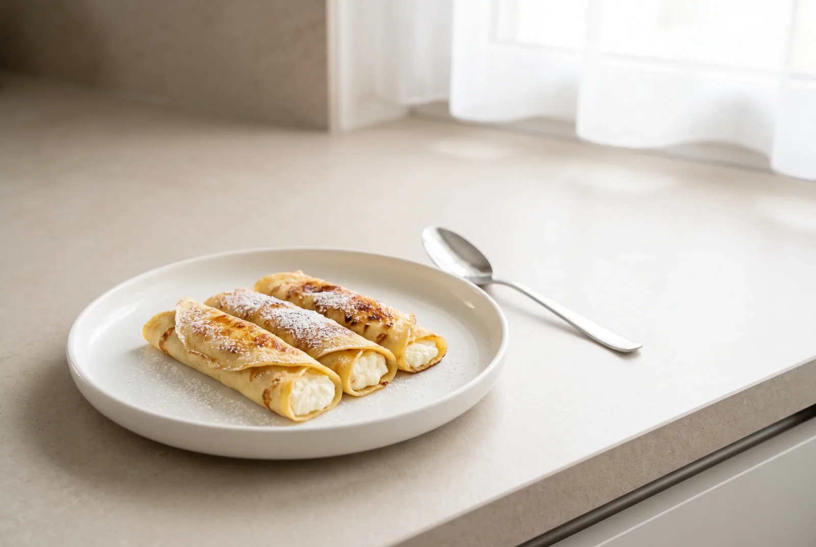 Topfen-Filled Palatschinken Rolls | Carinthian-Style Lemon Quark Rolls