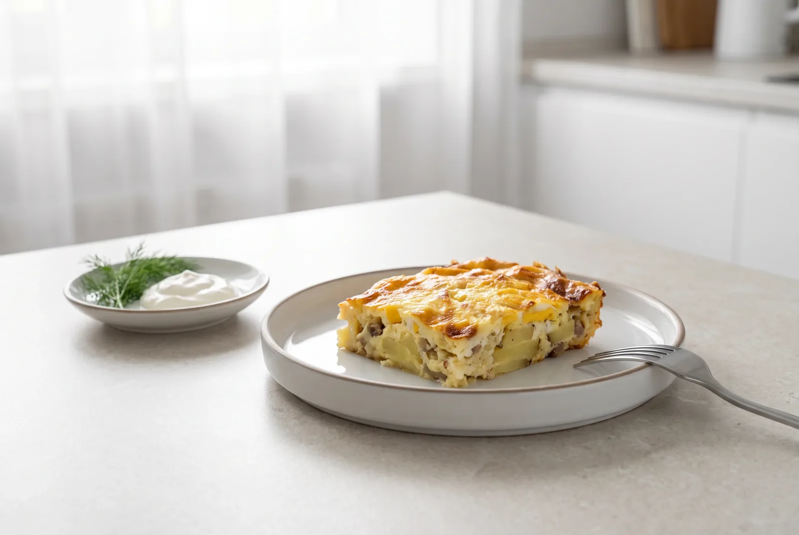 Zapikanka | Ukrainian Baked Potato and Egg Casserole
