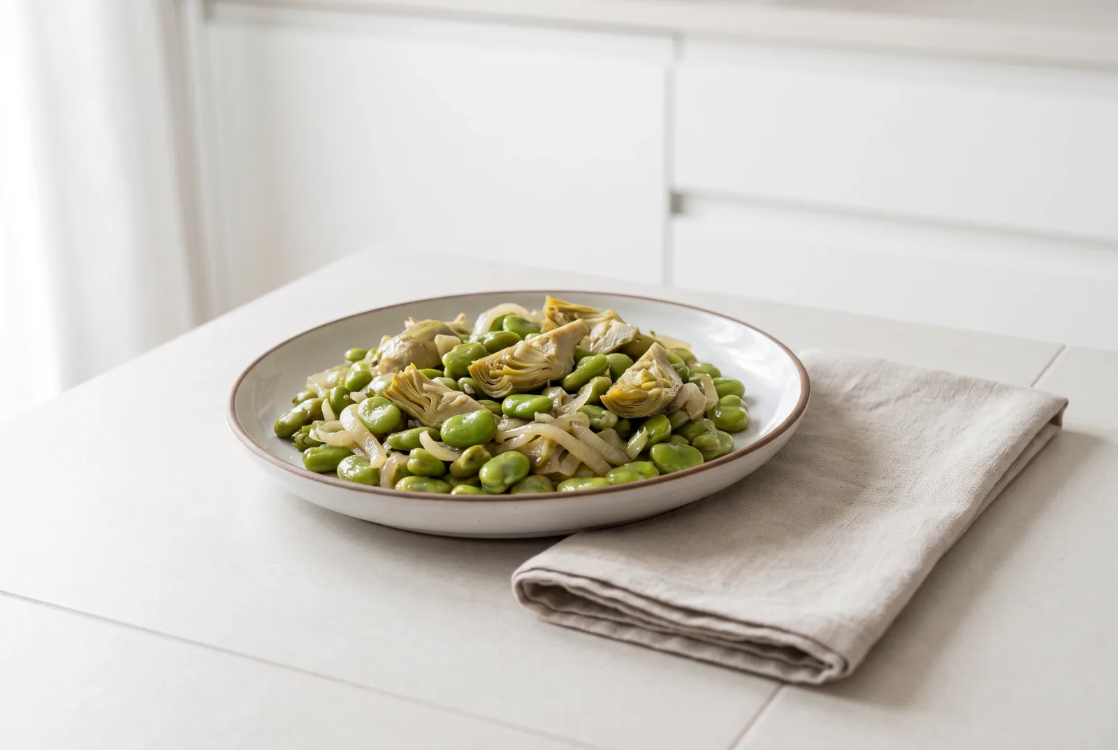 Olive Oil Fava Beans and Artichokes | A Refreshing Grilled-Meal Starter