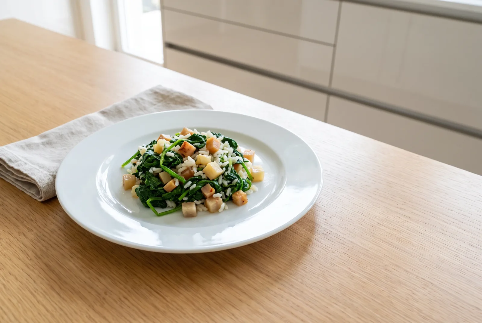 Olive Oil-Braised Spinach with Roots | Azerbaijani Pink-Root Appetizer