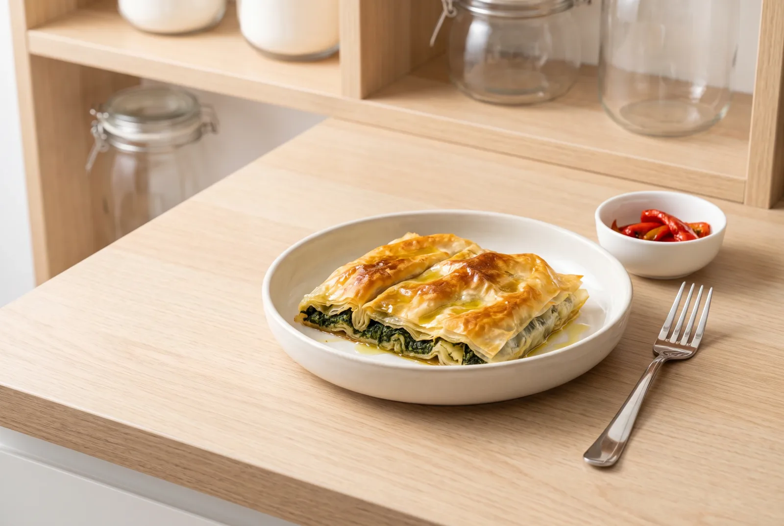 Syrian-Style Spinach Börek with Olive Oil