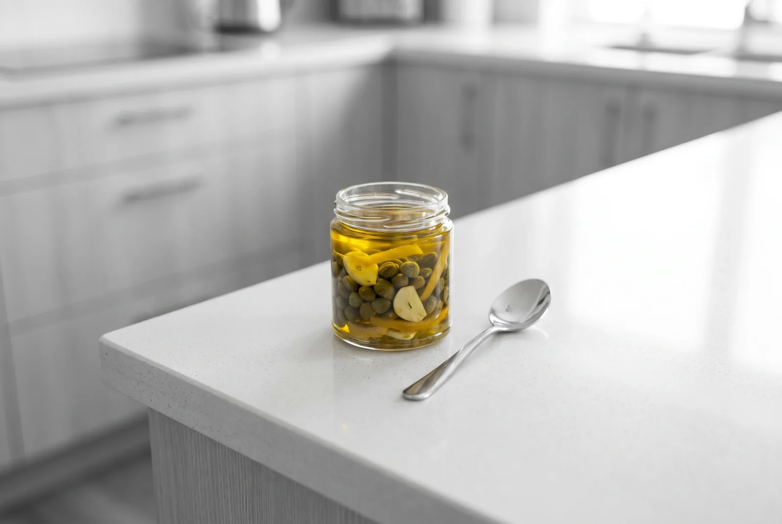 Olive Oil-Preserved Capers | A Jarred Mezze Made with Rinsed Capers