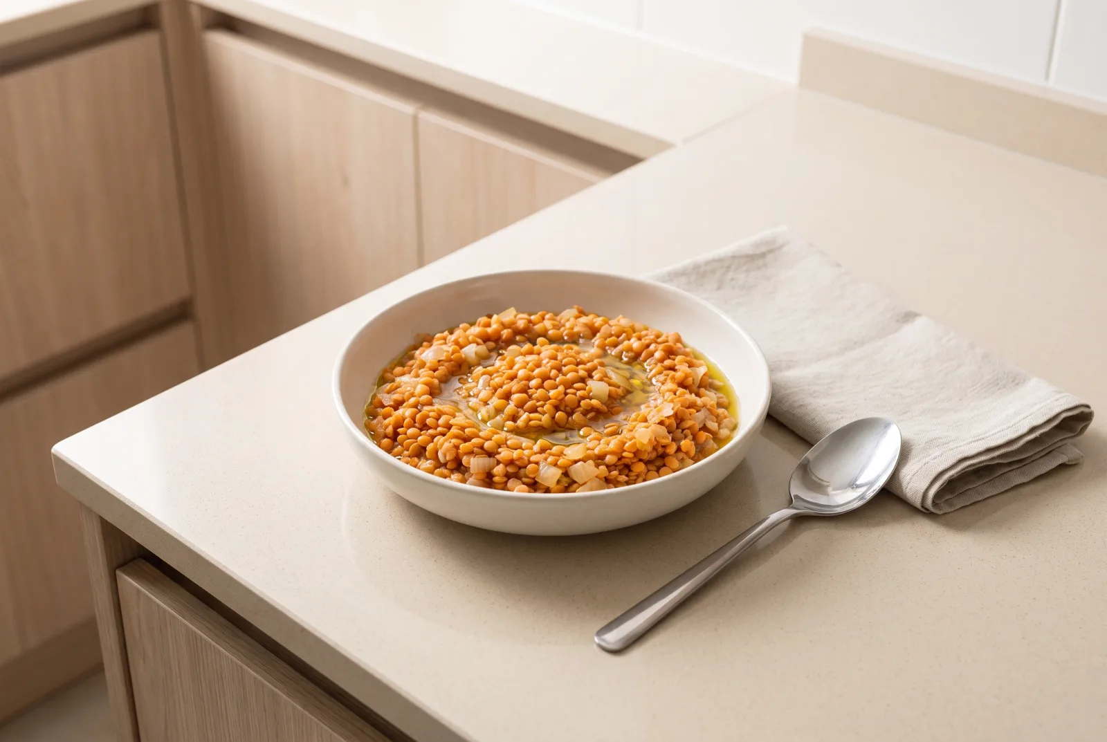 Armenian-style red lentil dip with olive oil, walnuts and pomegranate molasses