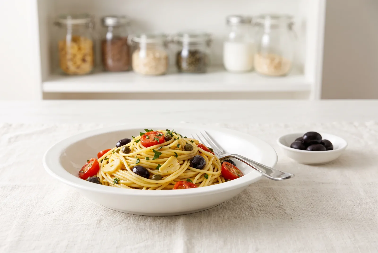 Provençal Olive Oil Pasta | Light Sauce with Thyme and Red Pepper Flakes