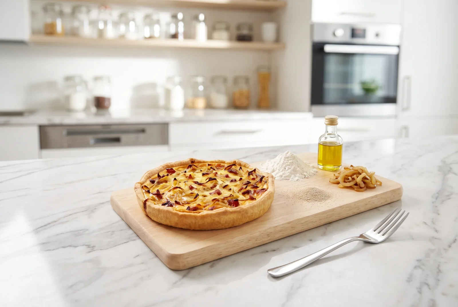 Zwiebelkuchen | Austrian-Style Baked Onion Tart