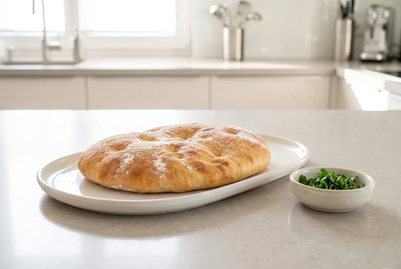 Fladenbrot — German-style bread with caramelized onions, thyme and Gouda