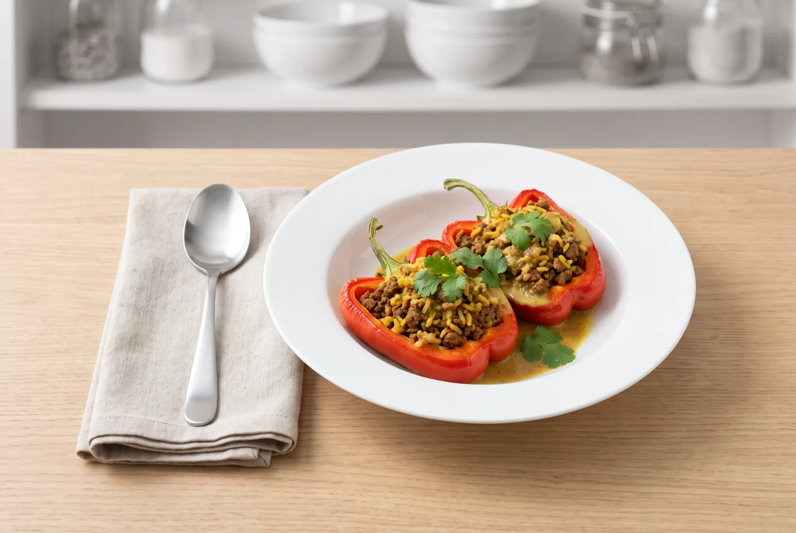 Curry-Stuffed Bell Peppers | A Spiced English-Style Take