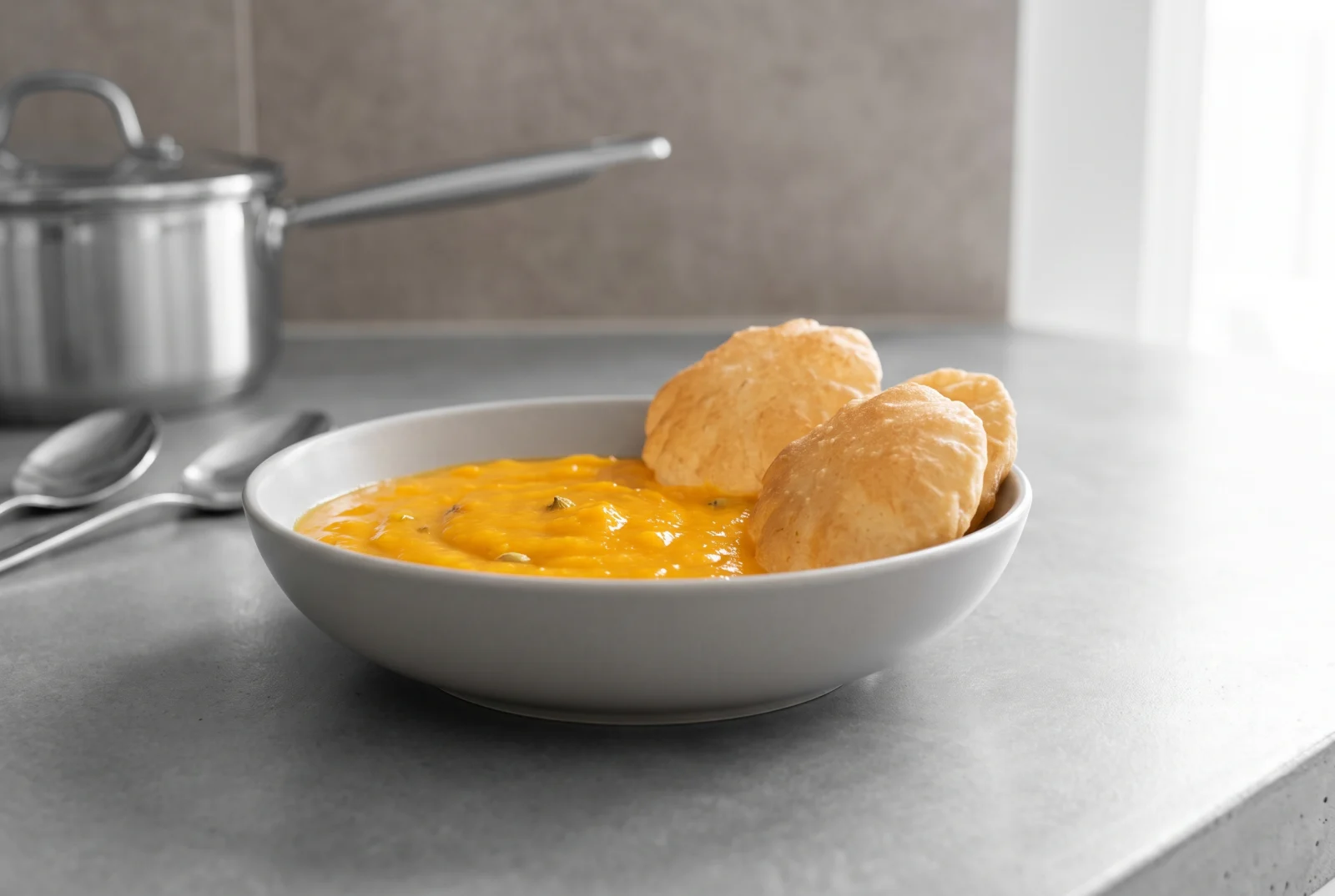 Aamras | Cardamom-Saffron Mango Dessert with Puri