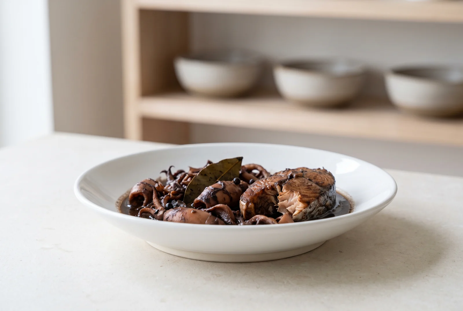 Adobong Pusit | Filipino Squid in Vinegar and Soy Sauce