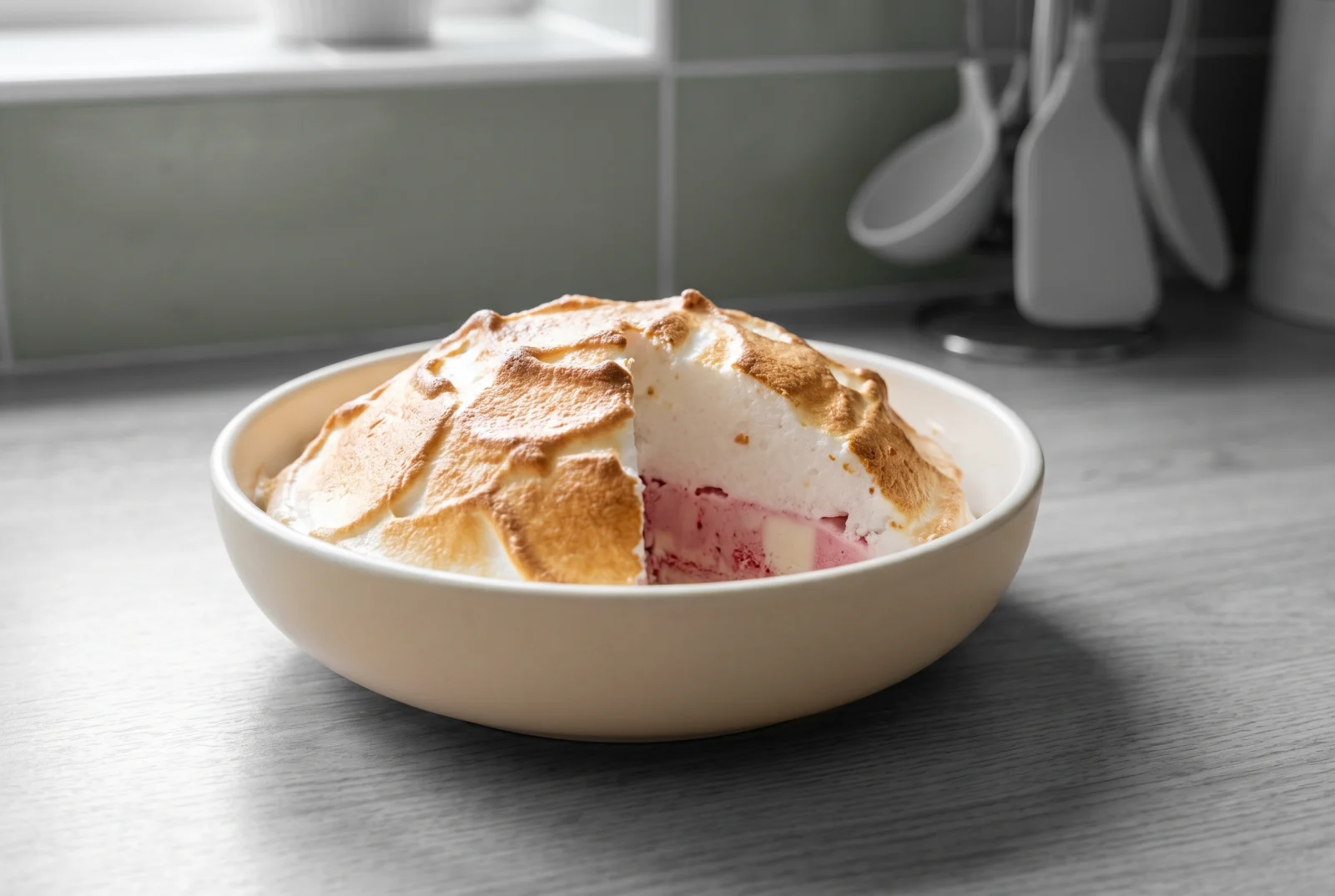 Baked Alaska | Meringue-Covered Ice Cream Cake