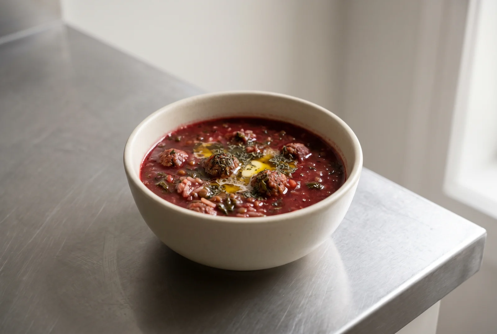 Ash-e Anar | Iranian Pomegranate Soup with Meatballs