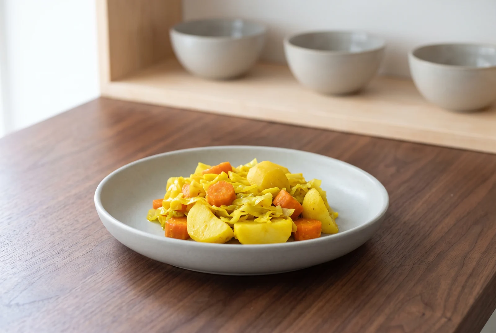 Atakilt Wat | Ethiopian Turmeric Cabbage, Potato, and Carrot Stew