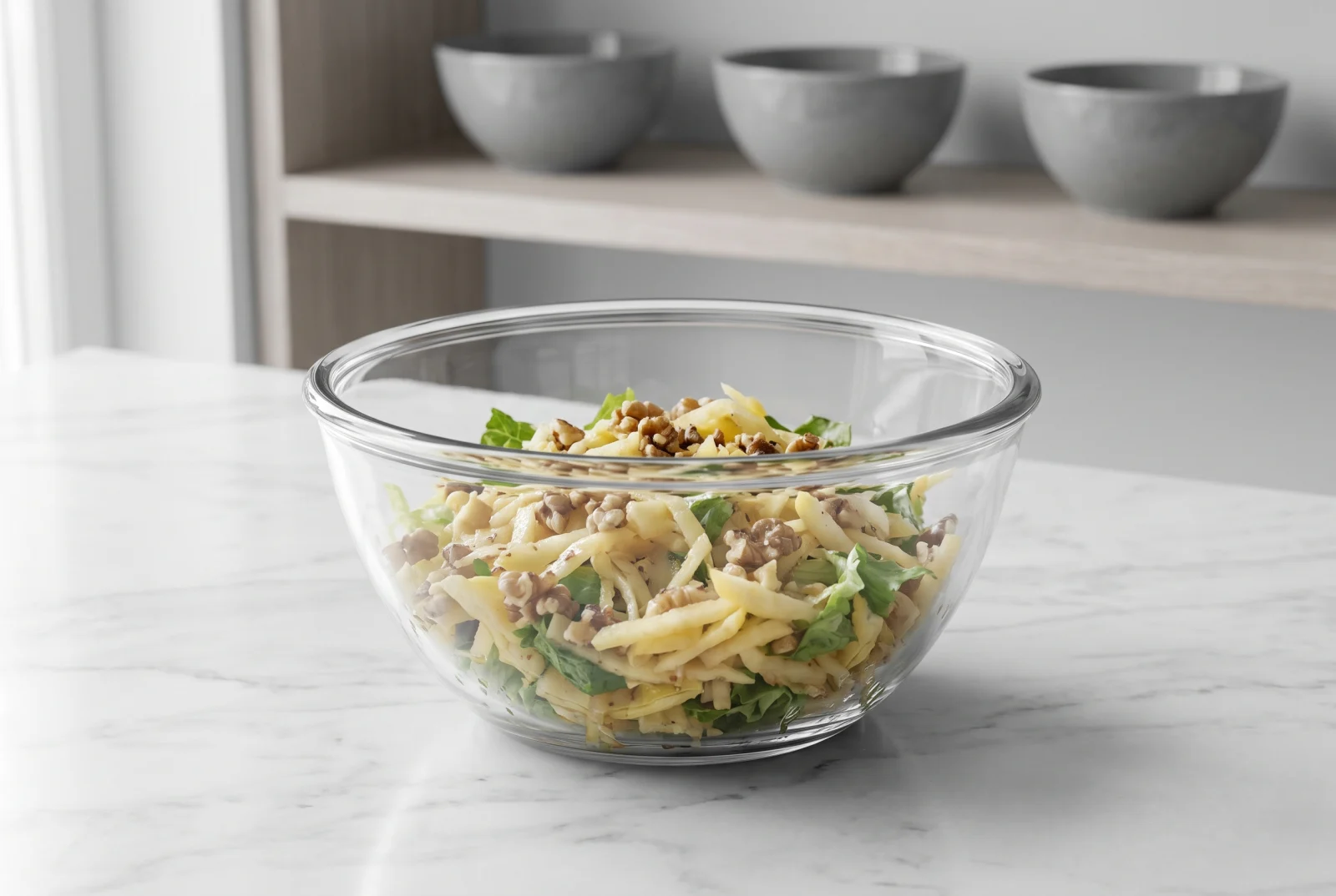 Raw Quince Salad | Winter Salad with Walnuts