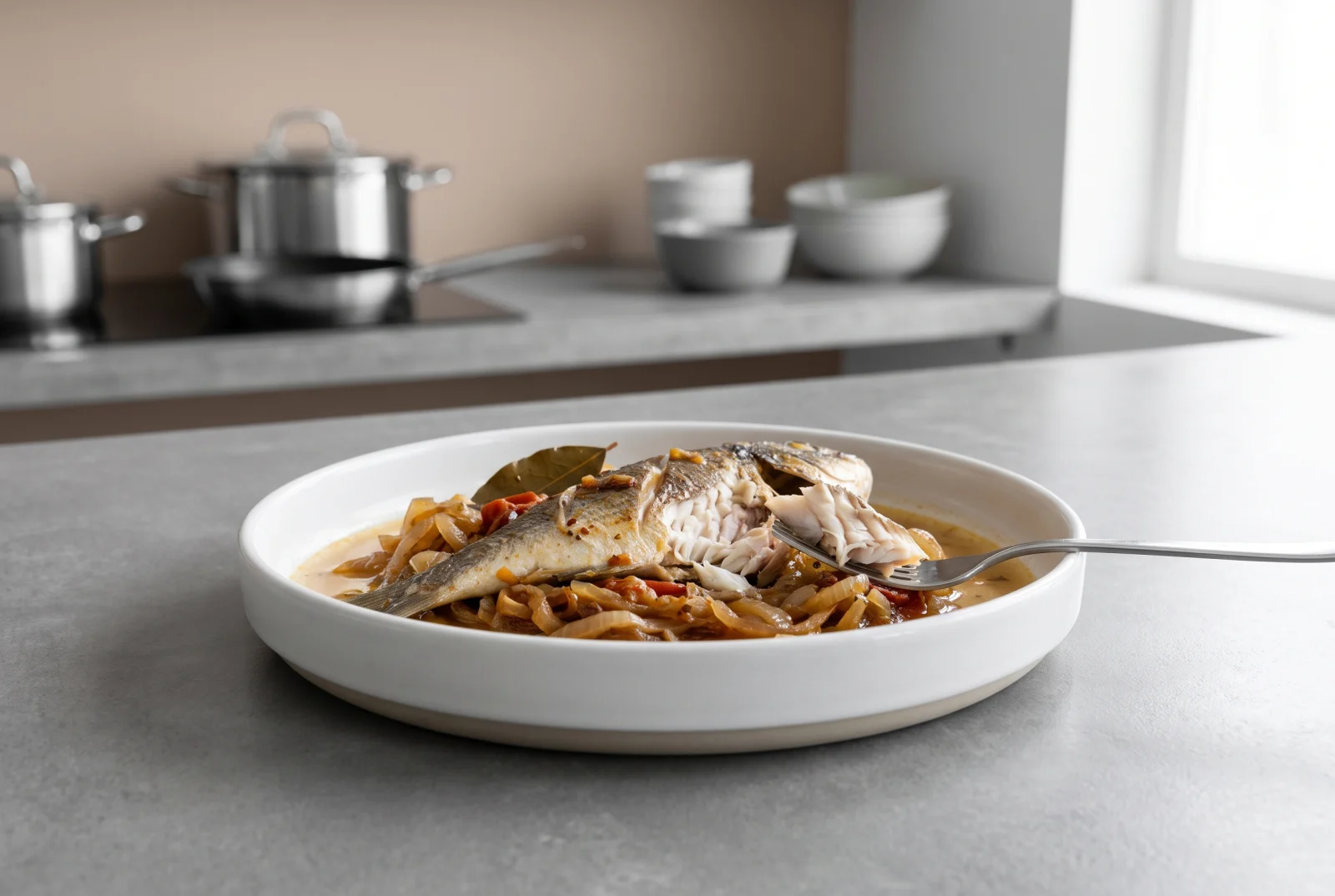Balık Kapama (Covered Fish and Onion Casserole) | Ottoman-Style Fish Cooked Covered on a Bed of Onions