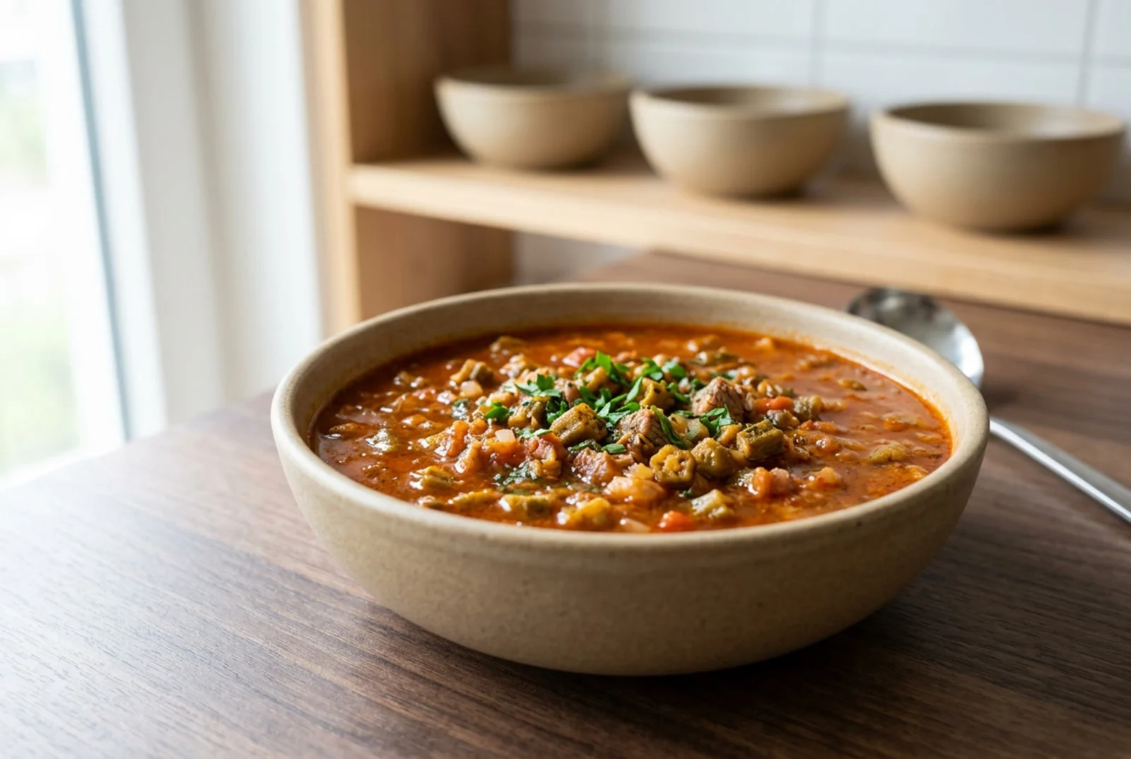 Konya-Style Dried Okra and Lamb Soup