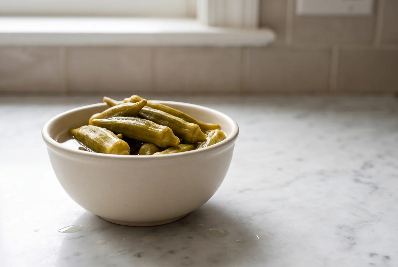 Dried Okra — Tiny Okra Threaded and Air-Dried in the Shade