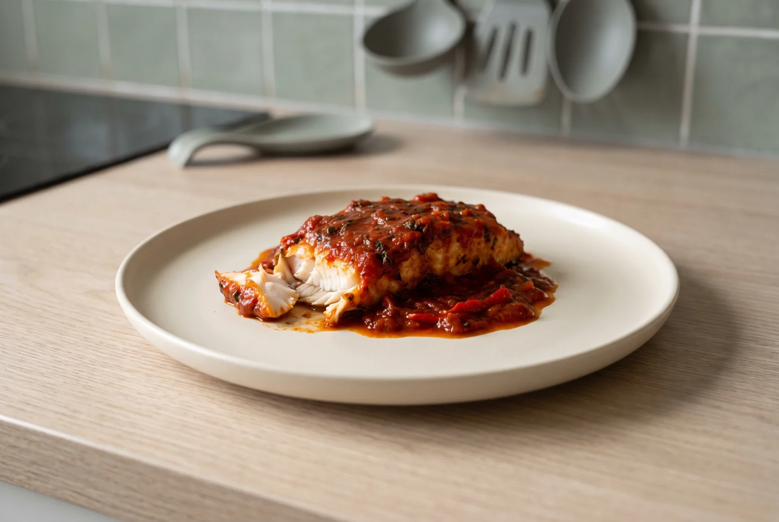 Bourdeto — Corfu-Style Spicy Tomato-Baked Fish