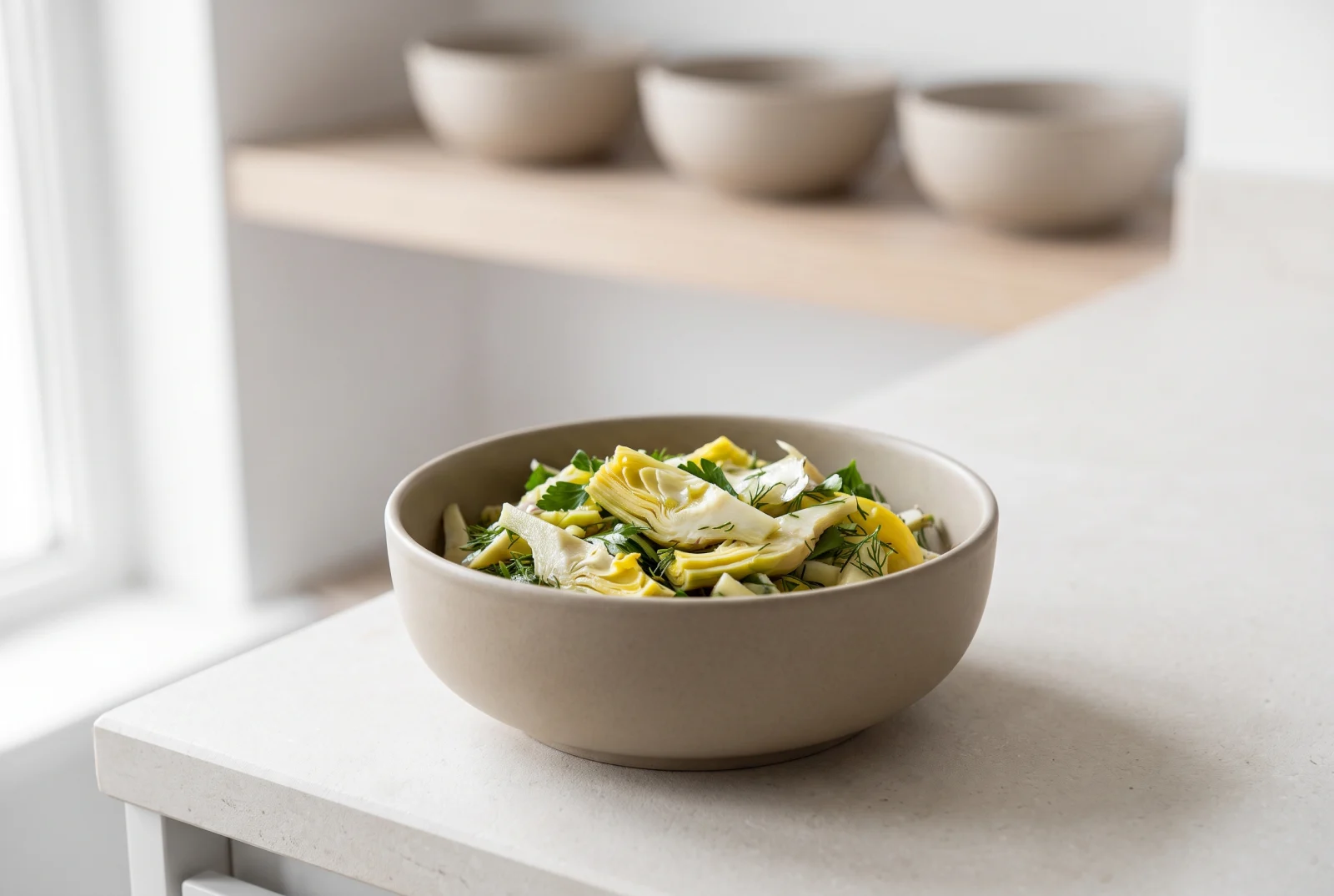 Raw Artichoke Salad — Thinly Sliced Hearts with Lemon