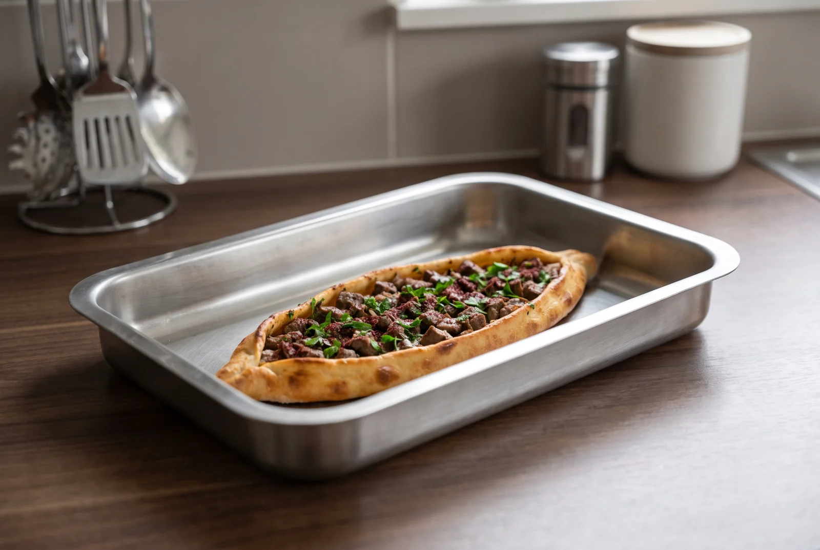 Lamb Liver Pide — Open-Faced Oven-Baked Flatbread