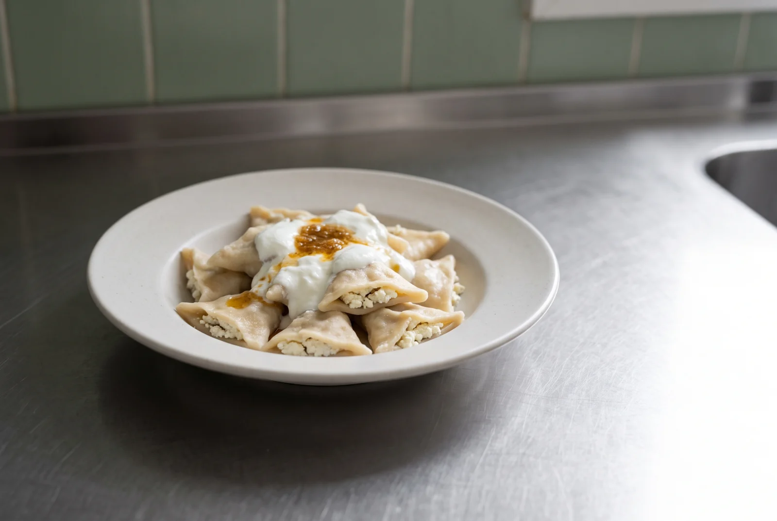 Curd Cheese Manti — Turkish Dumplings Filled with Curd Cheese