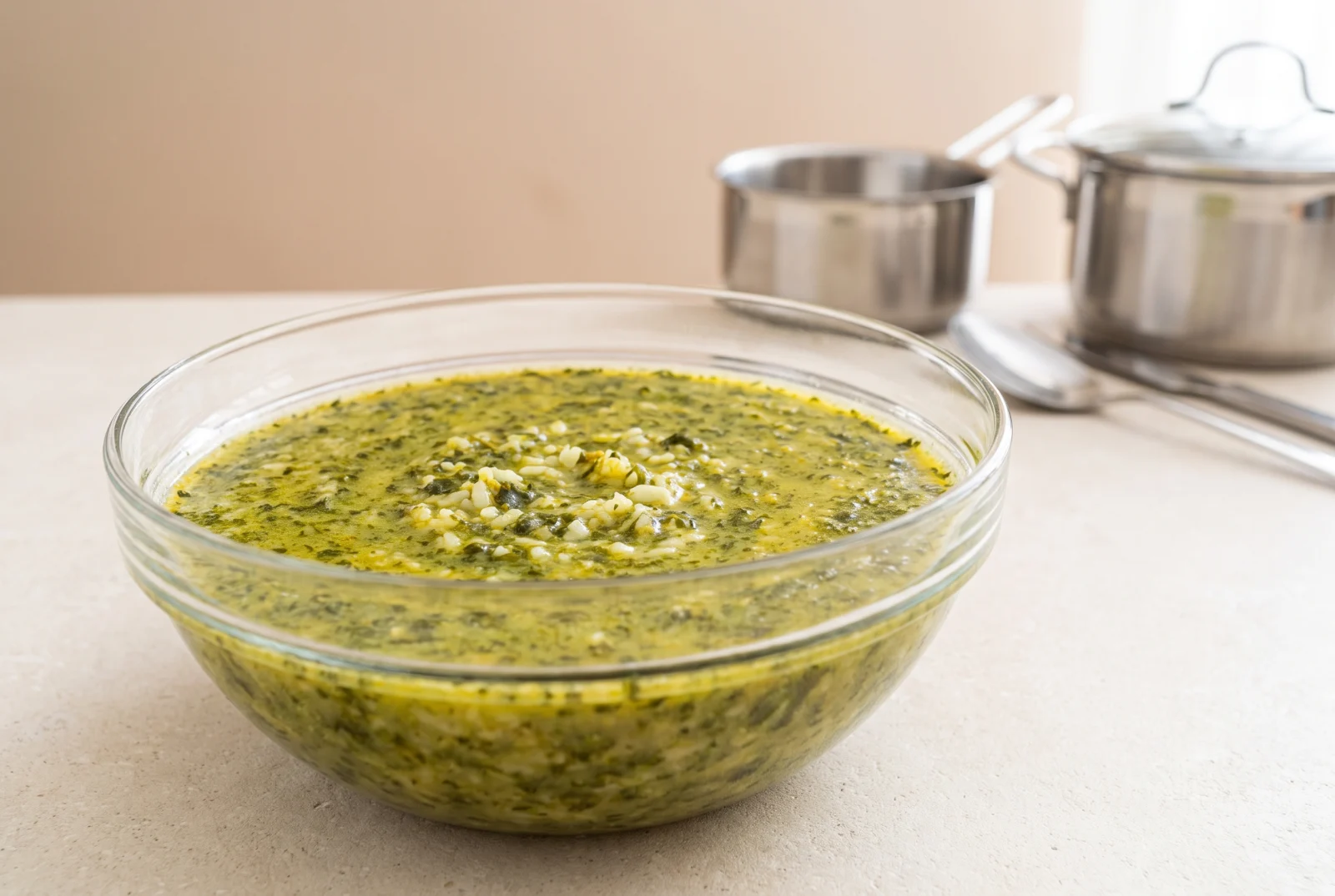 Mallow Soup — Aegean-Style Rice and Herb Soup