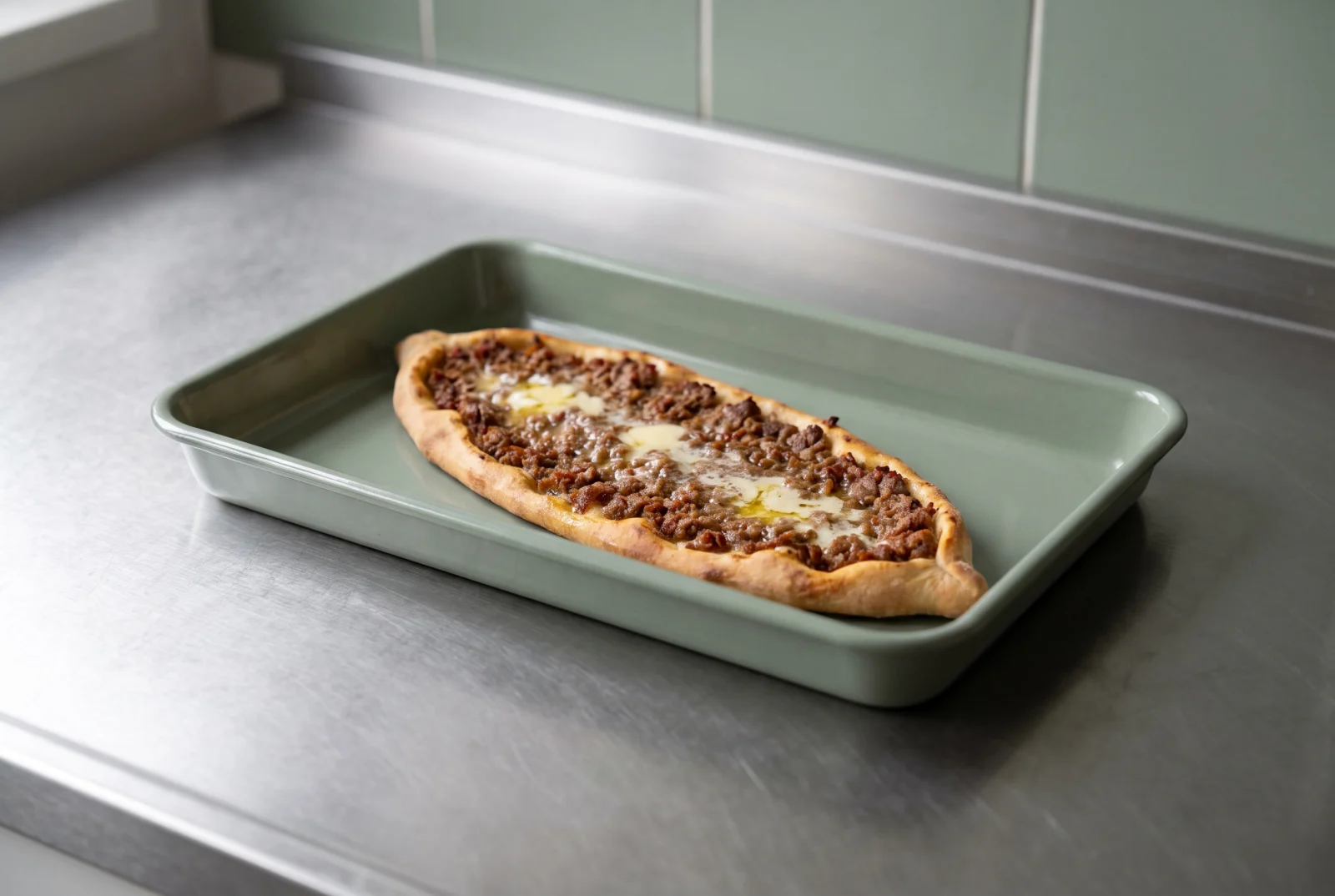 Erzurum Pidesi — Long Open-Faced Flatbread with Ground Lamb