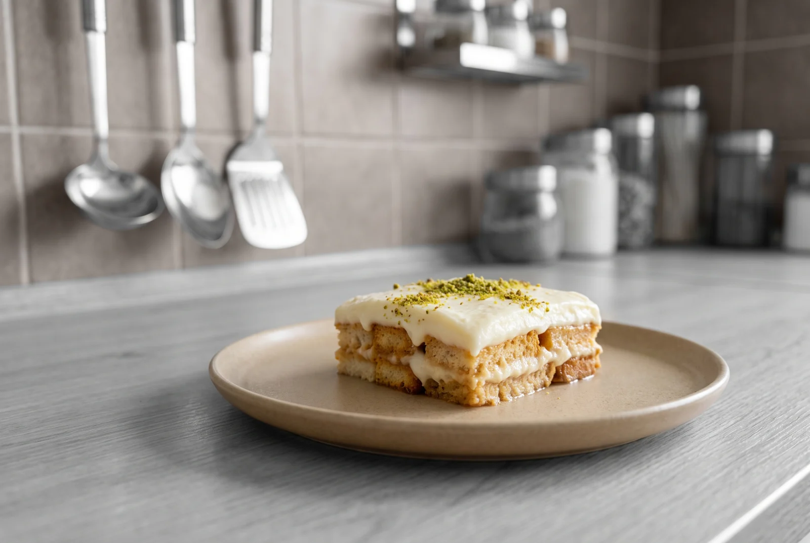 Etimek Tatlısı (Turkish Rusk Dessert with Clotted Cream and Syrup)