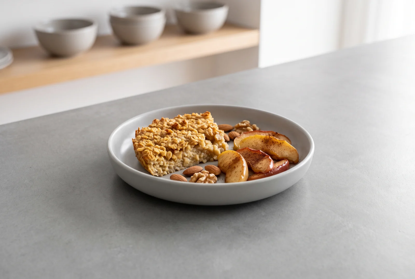 Baked Apple Oatmeal | Warm Breakfast Bake Served by the Spoon