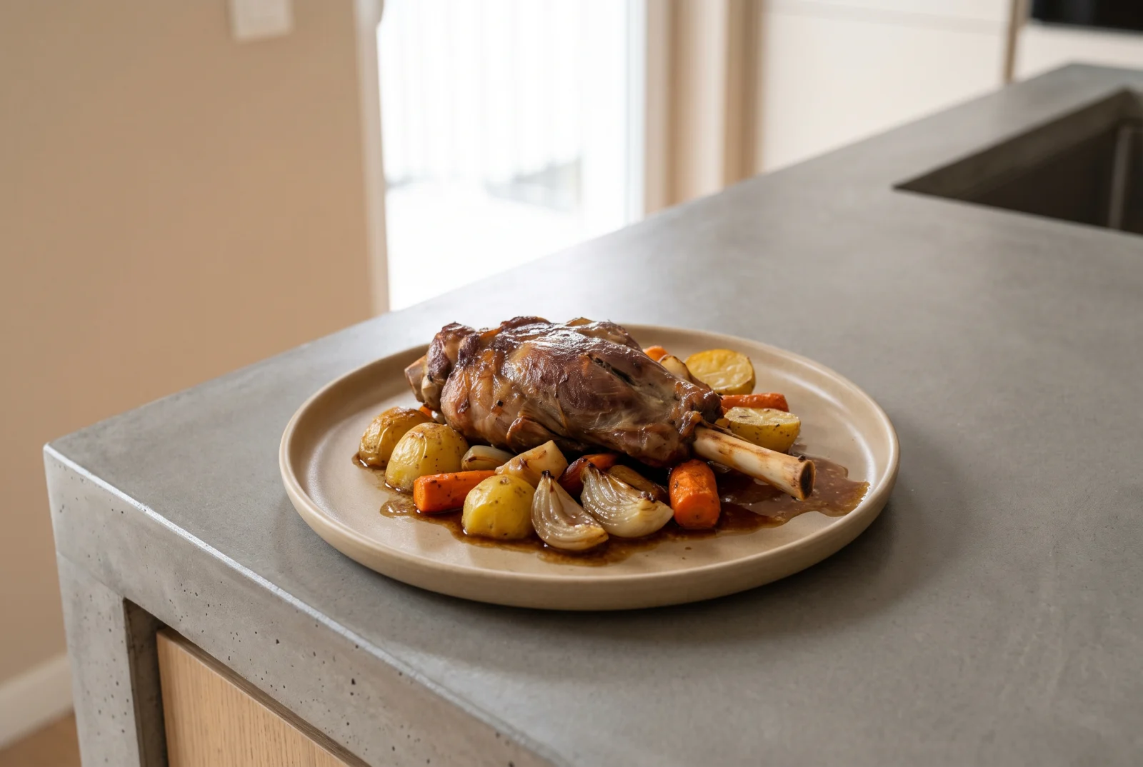 Oven-Braised Lamb Shoulder | Bone-In Cut on a Bed of Vegetables