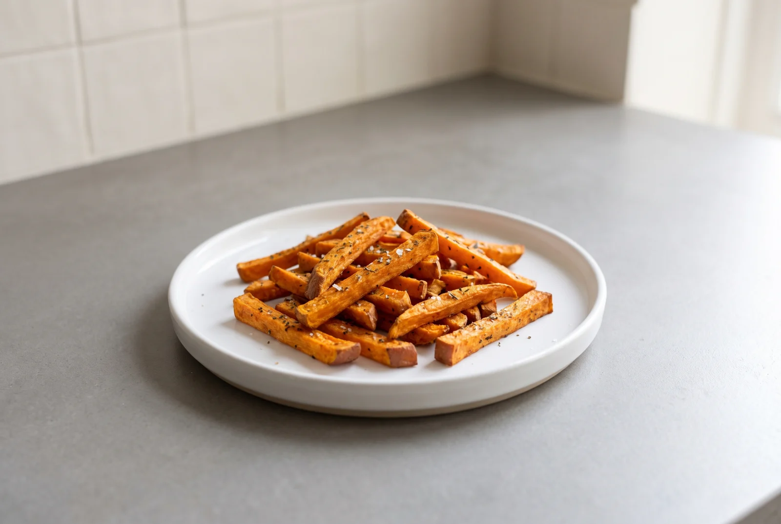 Baked Sweet Potato Fries | Crisp Outside, Tender Inside