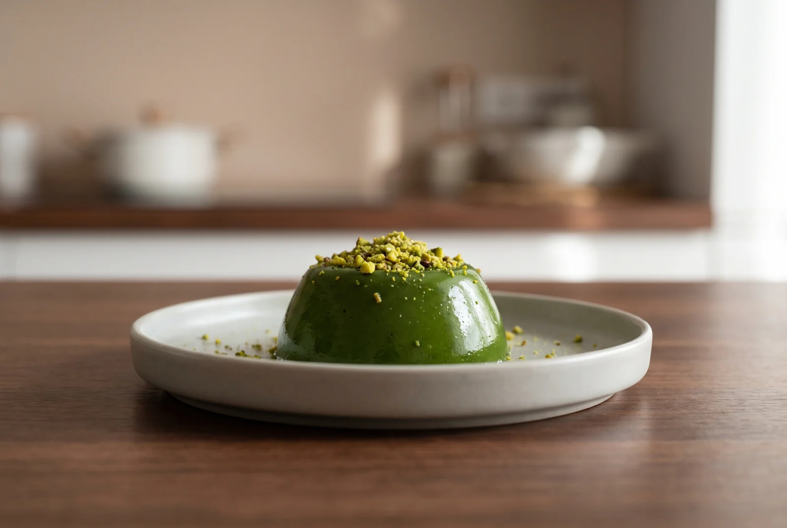 Pistachio Muhallebi (Turkish Milk Pudding) | Green Pudding with Pistachio Paste