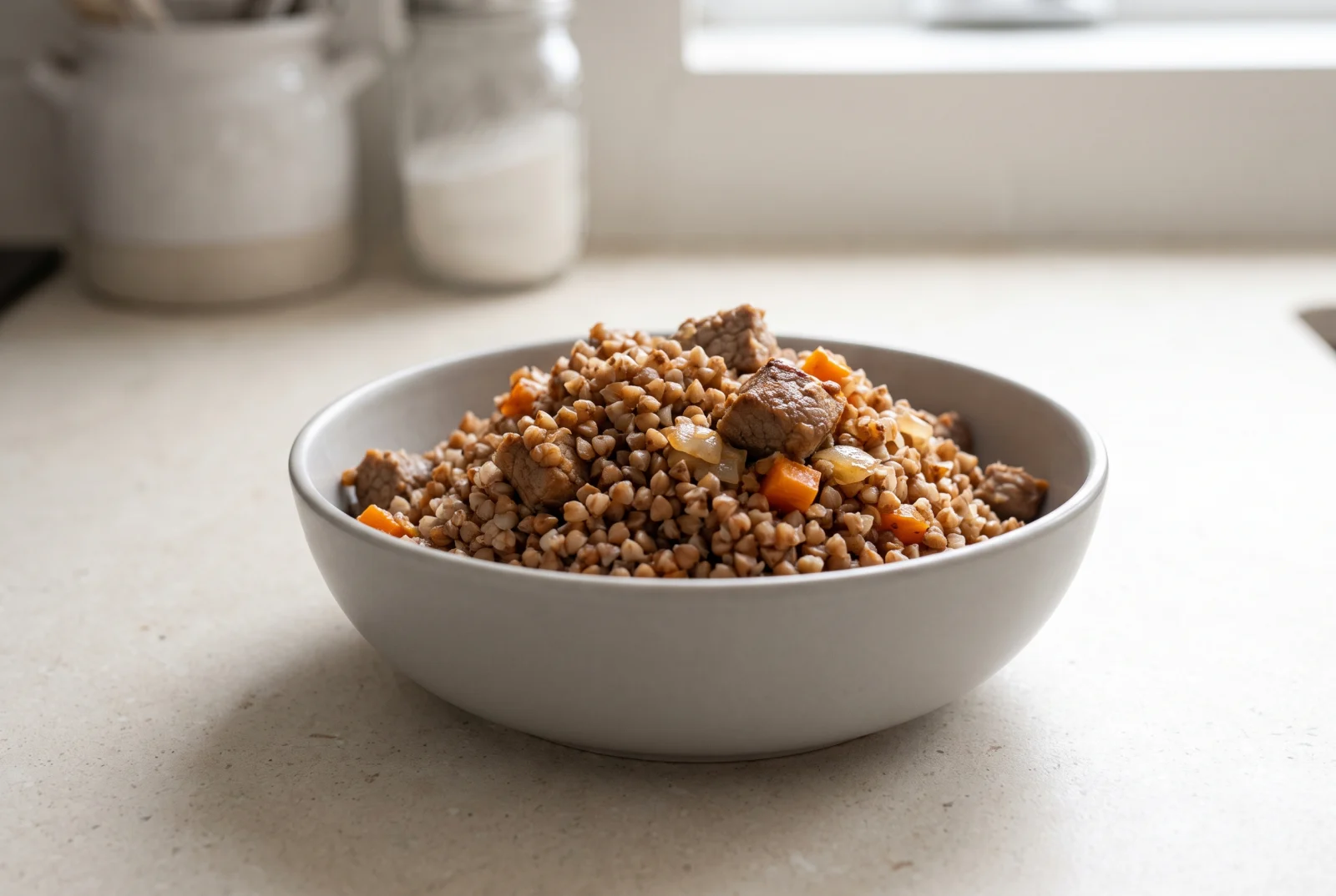 Grechka Po-Kupecheski (Merchant-Style Buckwheat with Beef and Carrots)