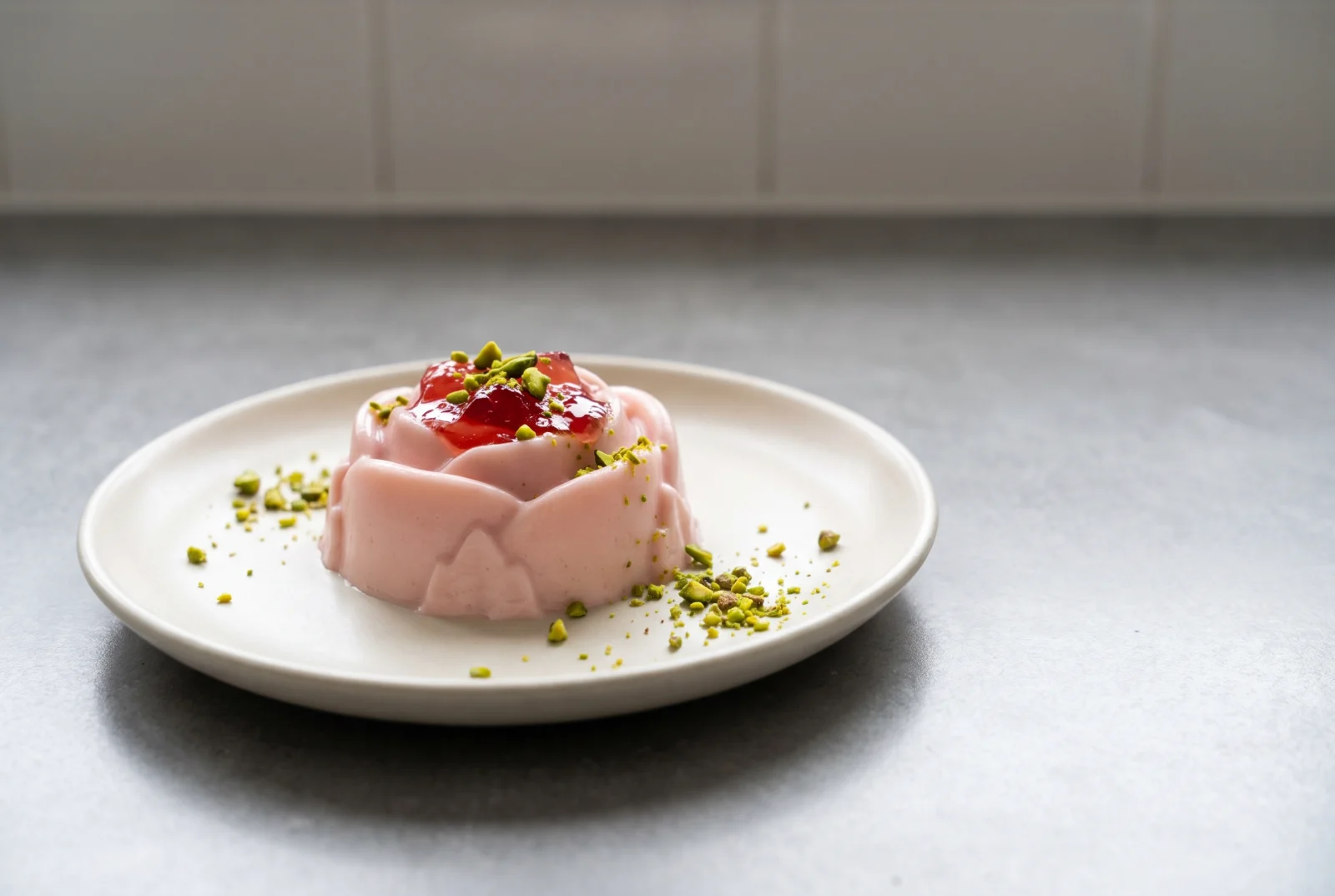 Rosewater Pudding | Turkish Milk Pudding with Rosewater and Rose Jam