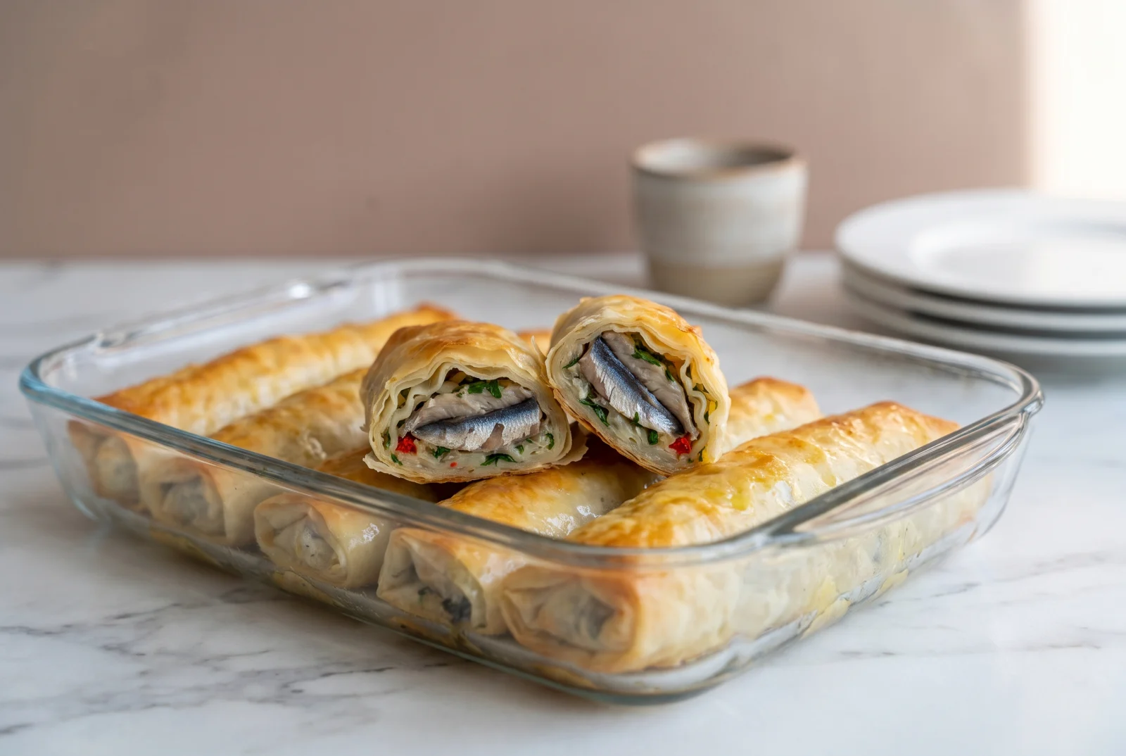 Hamsili Börek (Black Sea Anchovy Phyllo Rolls)